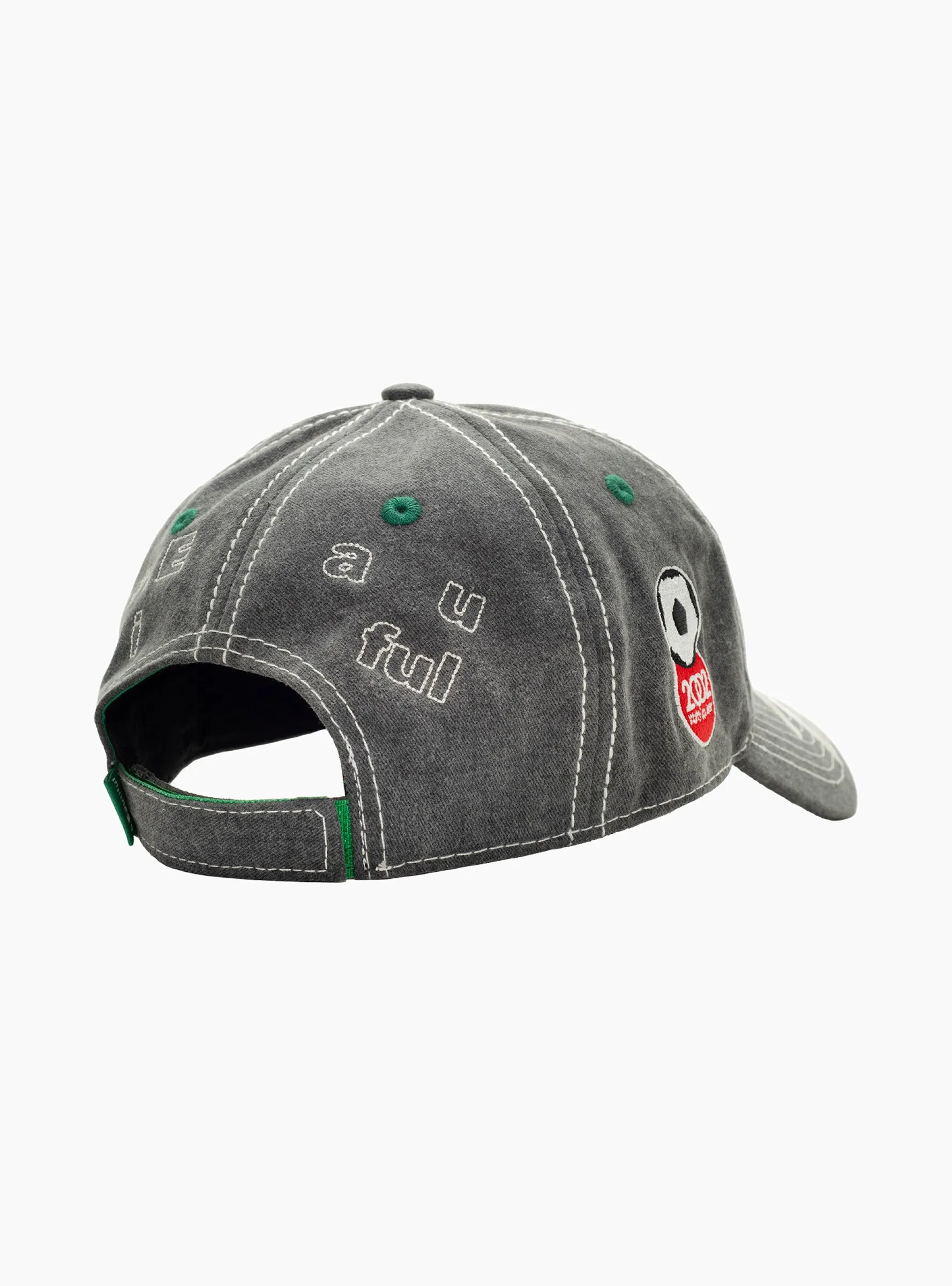 2002 6 Panel Hat Washed Black