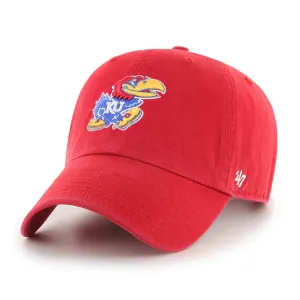 47 Brand Kansas Jayhawks Cleanup Adjustable Hat - Red