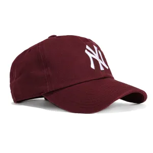 47 Brand New York Yankees Cleanup Adjustable Hat - Maroon, White
