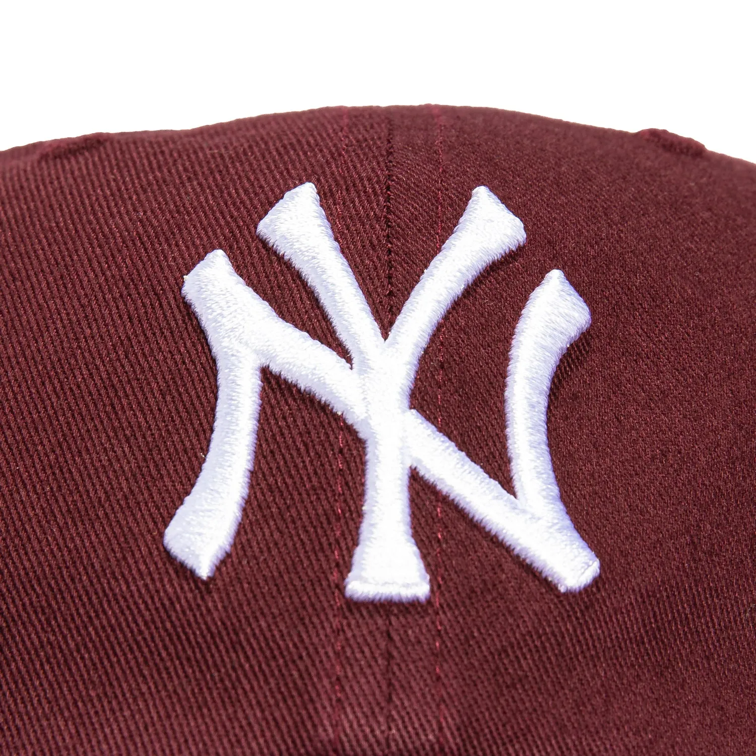 47 Brand New York Yankees Cleanup Adjustable Hat - Maroon, White