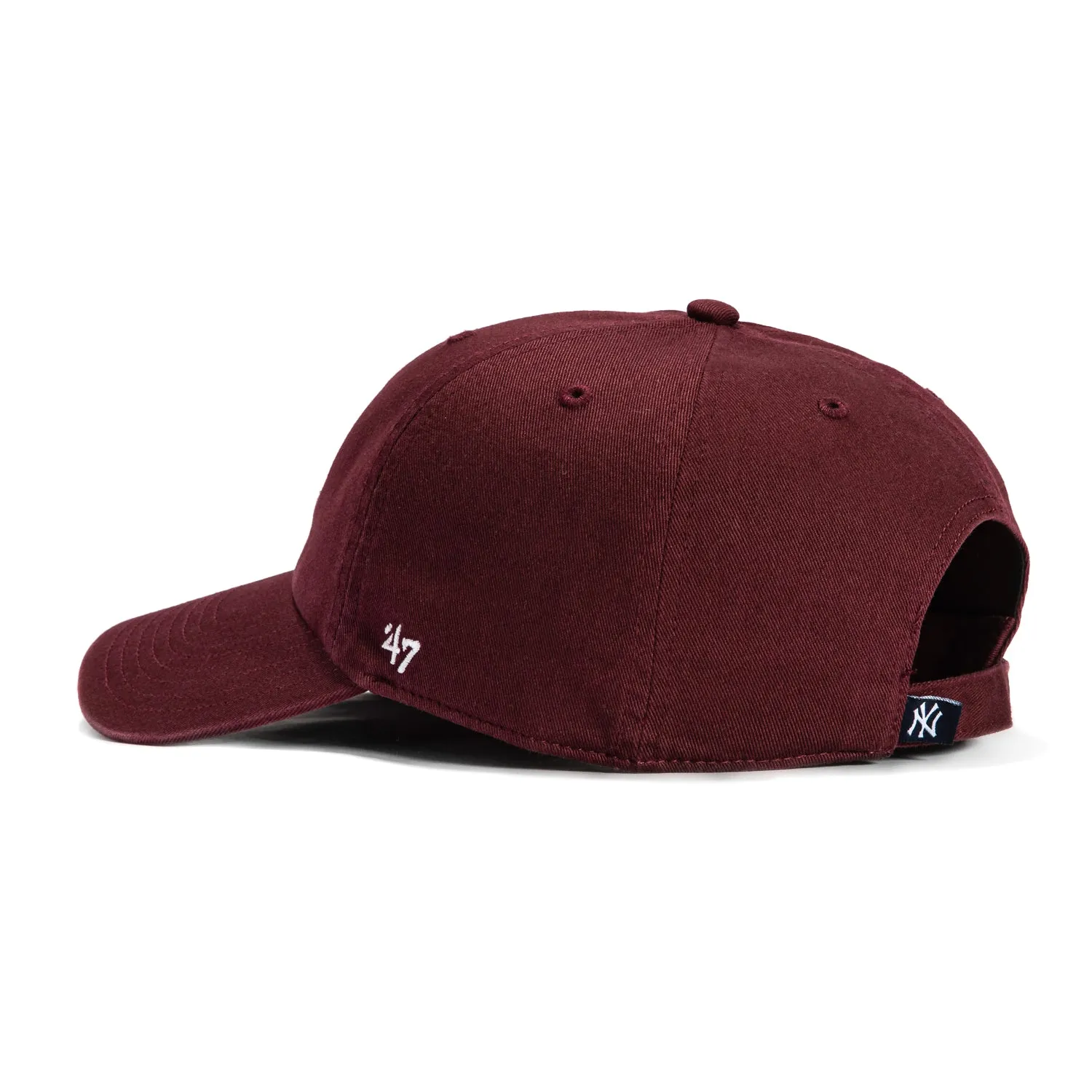 47 Brand New York Yankees Cleanup Adjustable Hat - Maroon, White