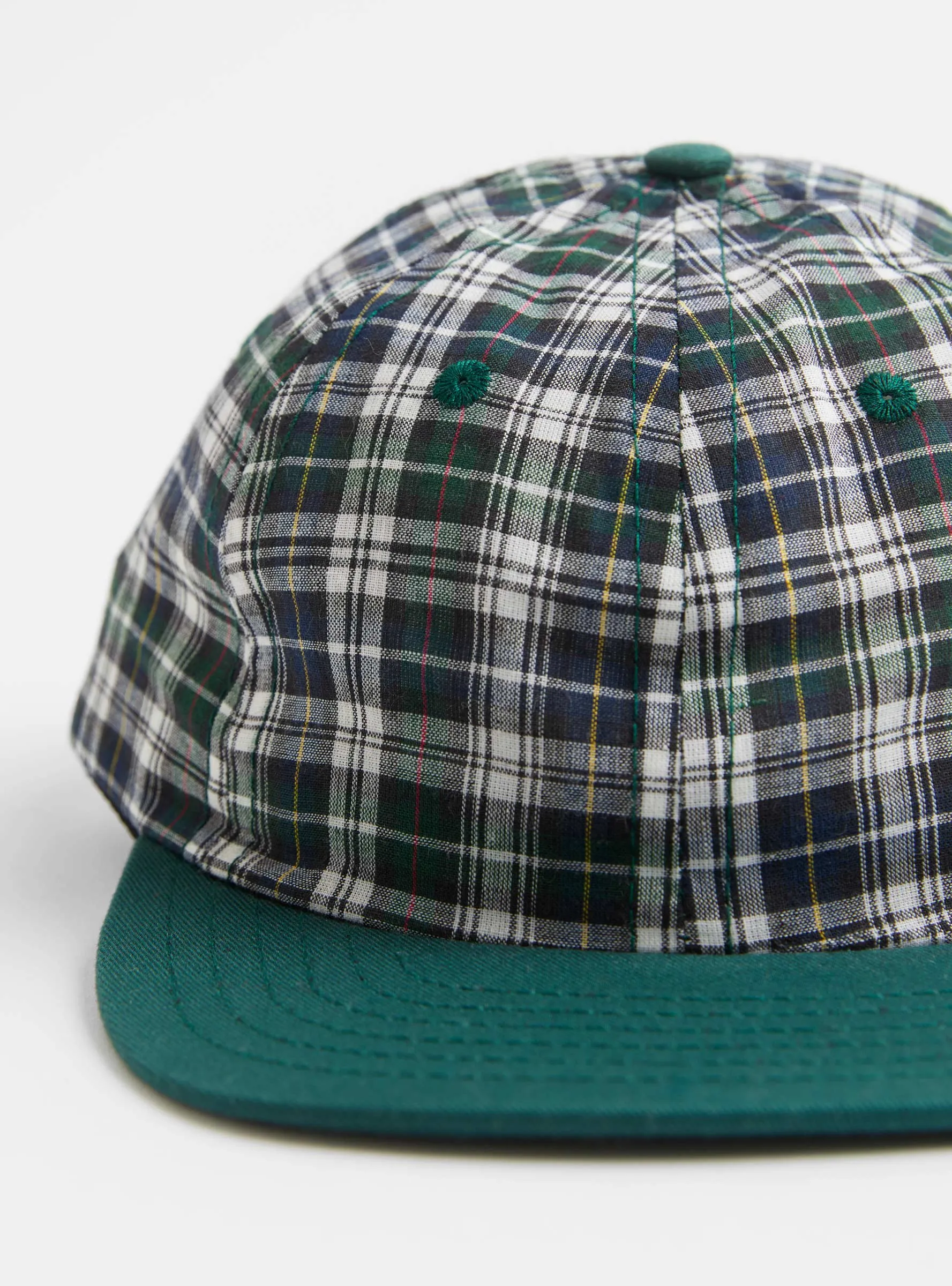 6 Panel Madras Green Check