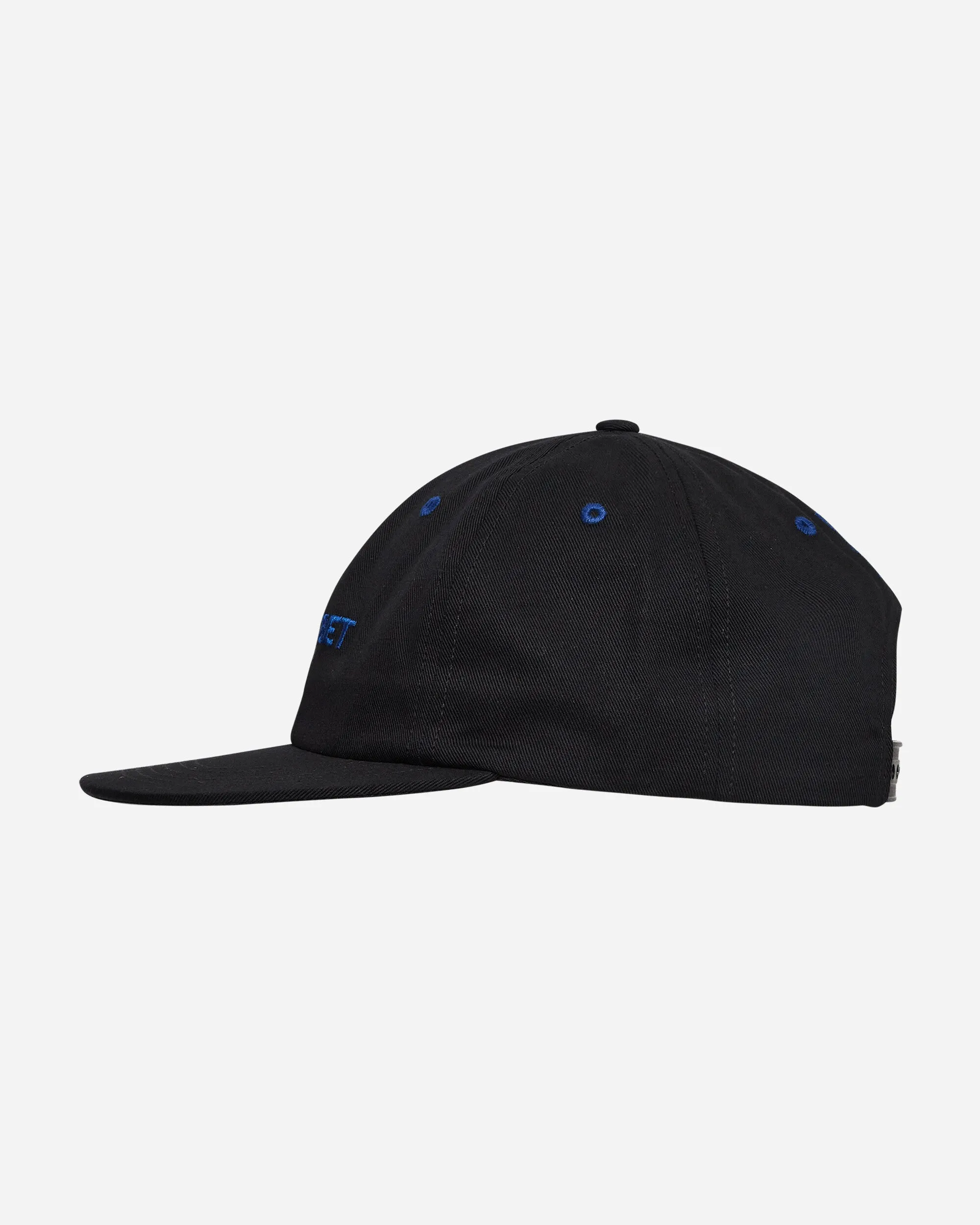 6-Panel Woven Logo Cap Black
