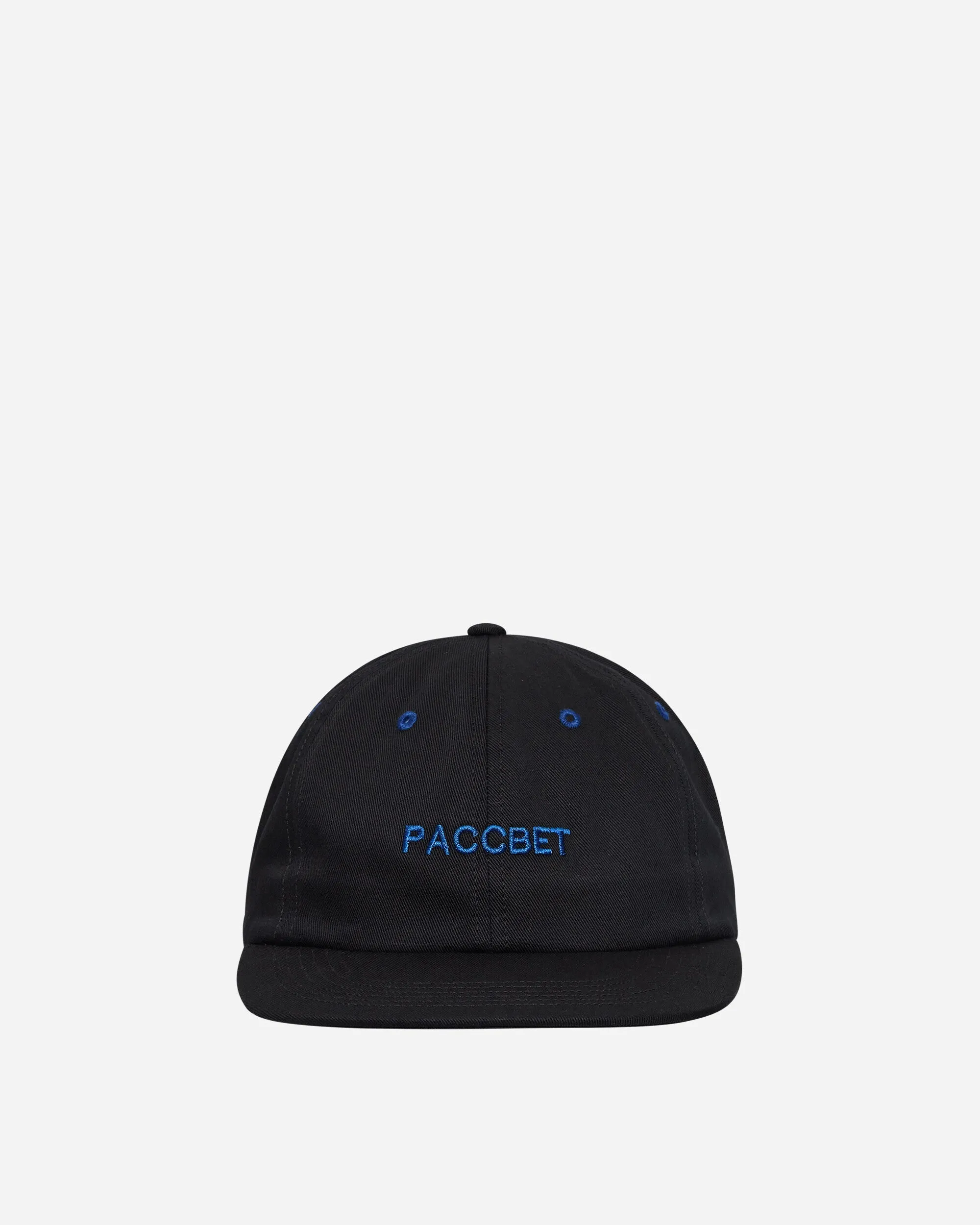 6-Panel Woven Logo Cap Black