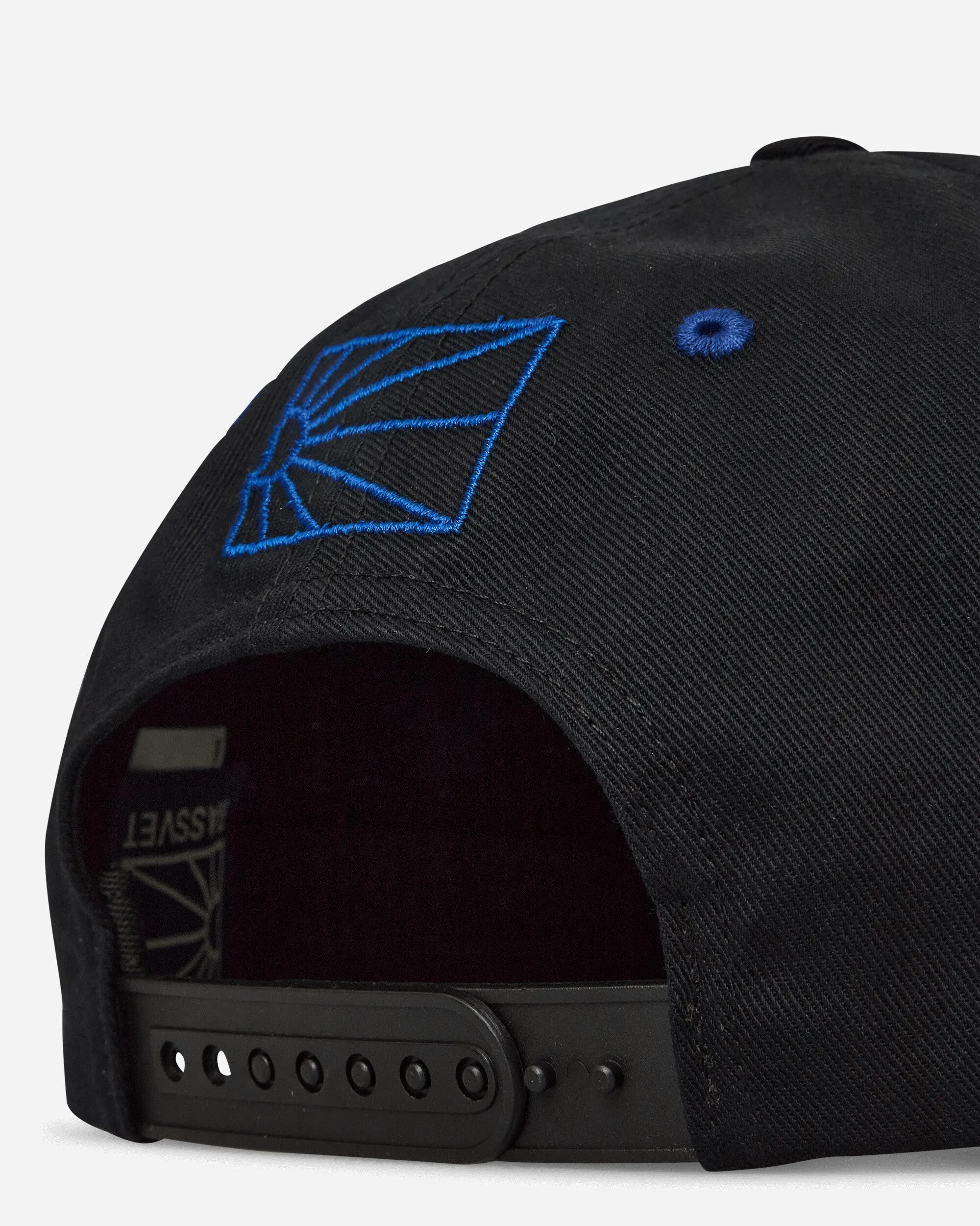 6-Panel Woven Logo Cap Black