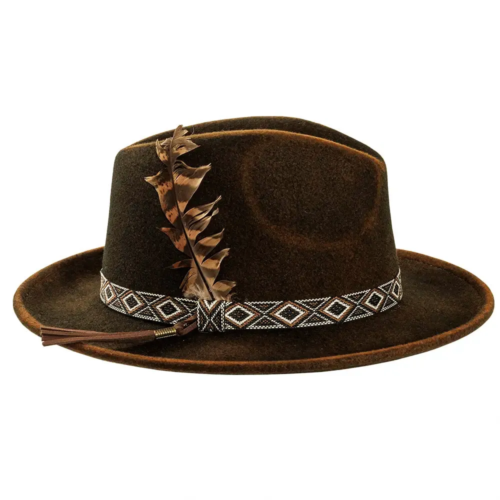 Backroad | Mens Felt Fedora Hat