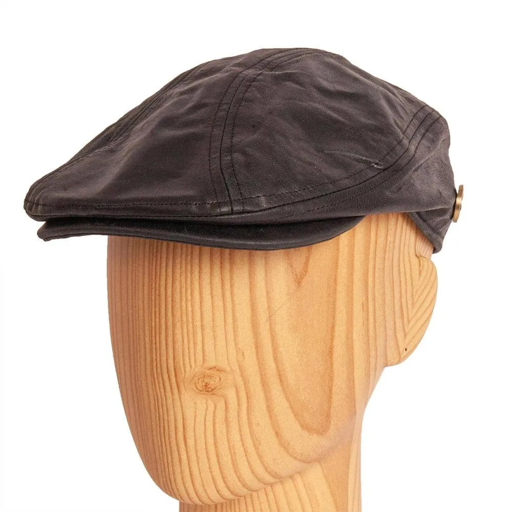 Bookie | Womens Leather Flat Cap