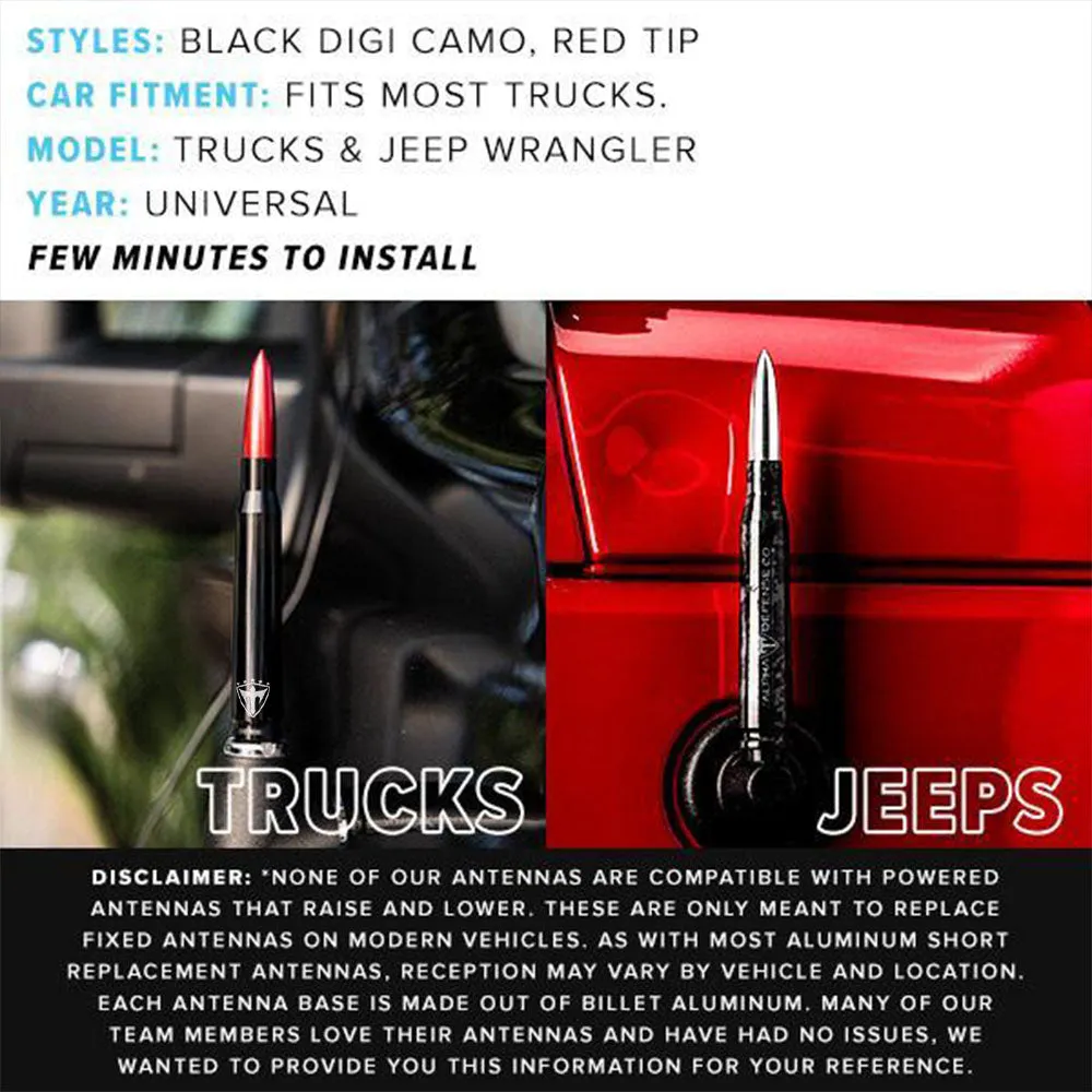 BULLET ANTENNA   2 ARM SHIELDS®
