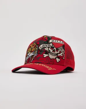 Ed Hardy Tiger Skull Trucker Hat