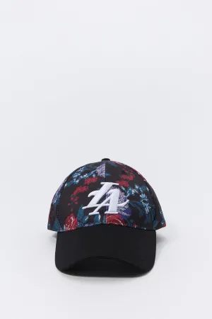 Floral LA Embroidered Baseball Hat