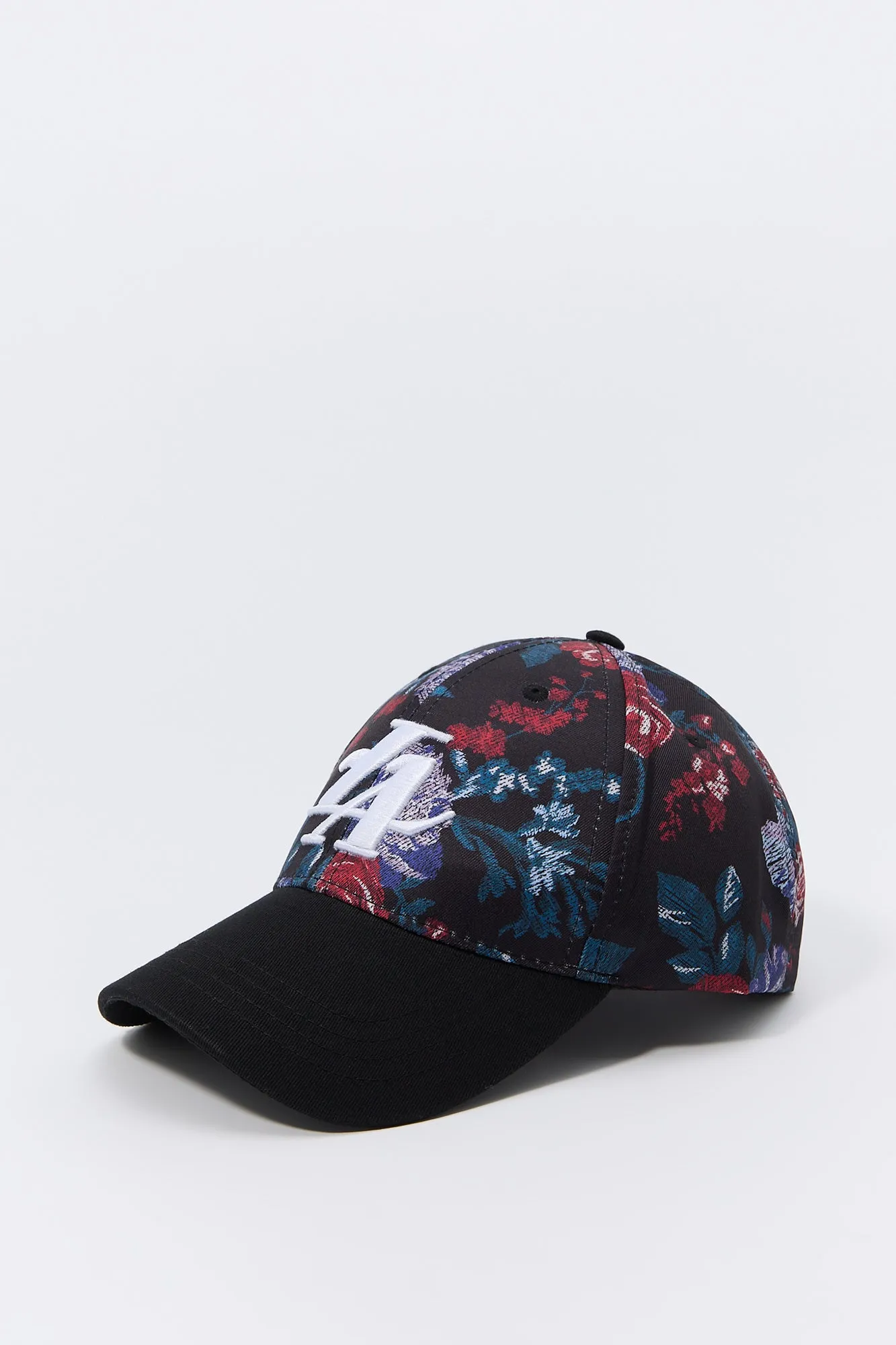 Floral LA Embroidered Baseball Hat