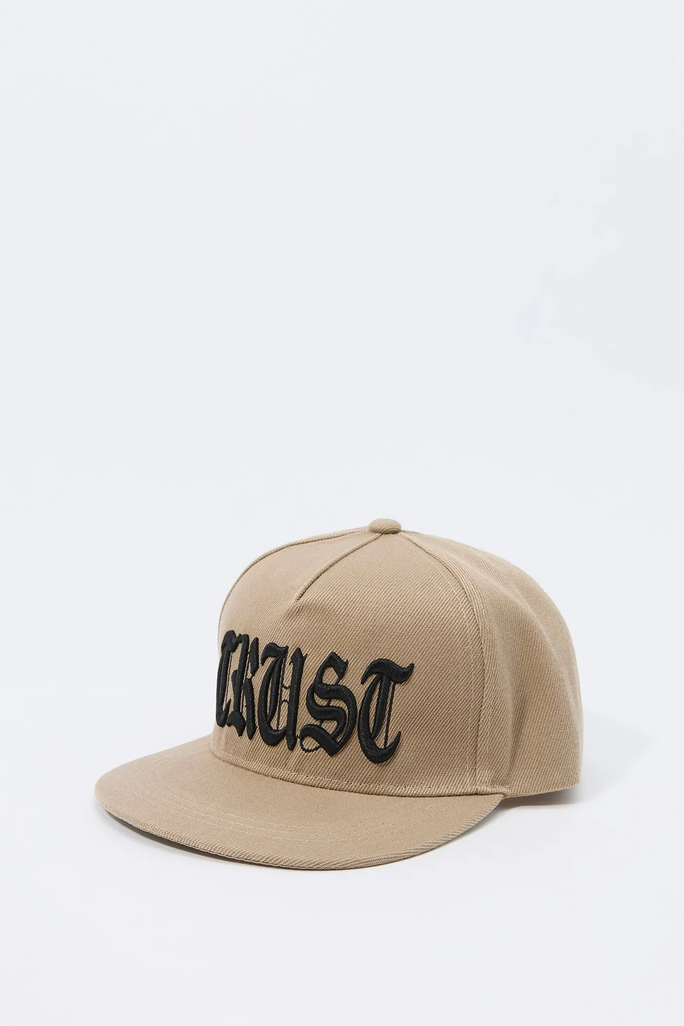 Gothic Text Embroidered Snapback Hat