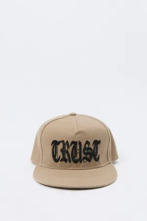 Gothic Text Embroidered Snapback Hat