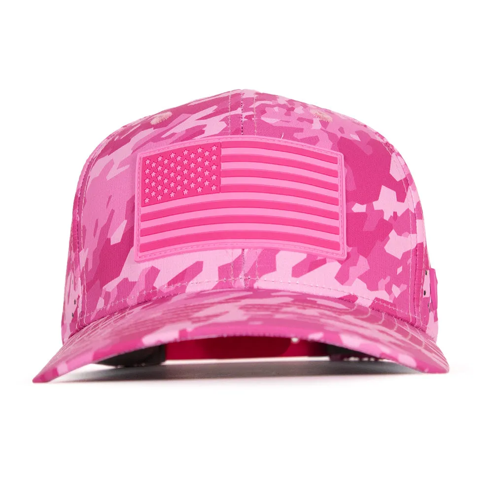 Limited Edition Performance Snapback | Pink Battle | Geo-Camo | Bright Pink