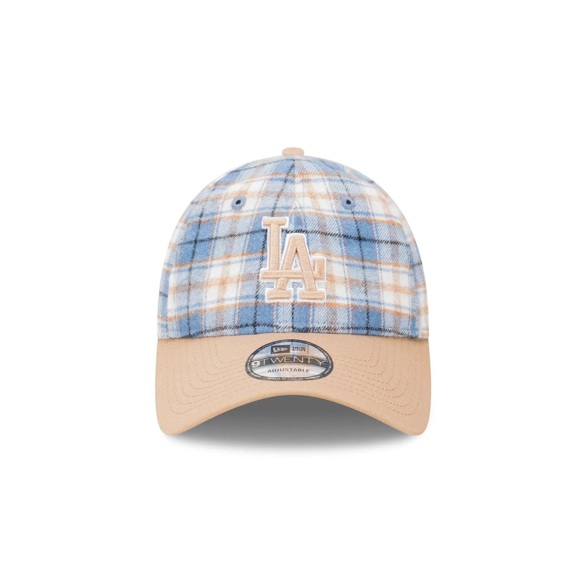 Los Angeles Dodgers Plaid Two-Tone 9TWENTY Cloth Strap
