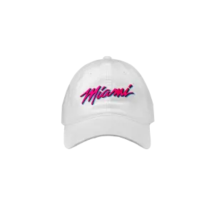 Miami HEAT Original Vice White Wordmark Dad Hat
