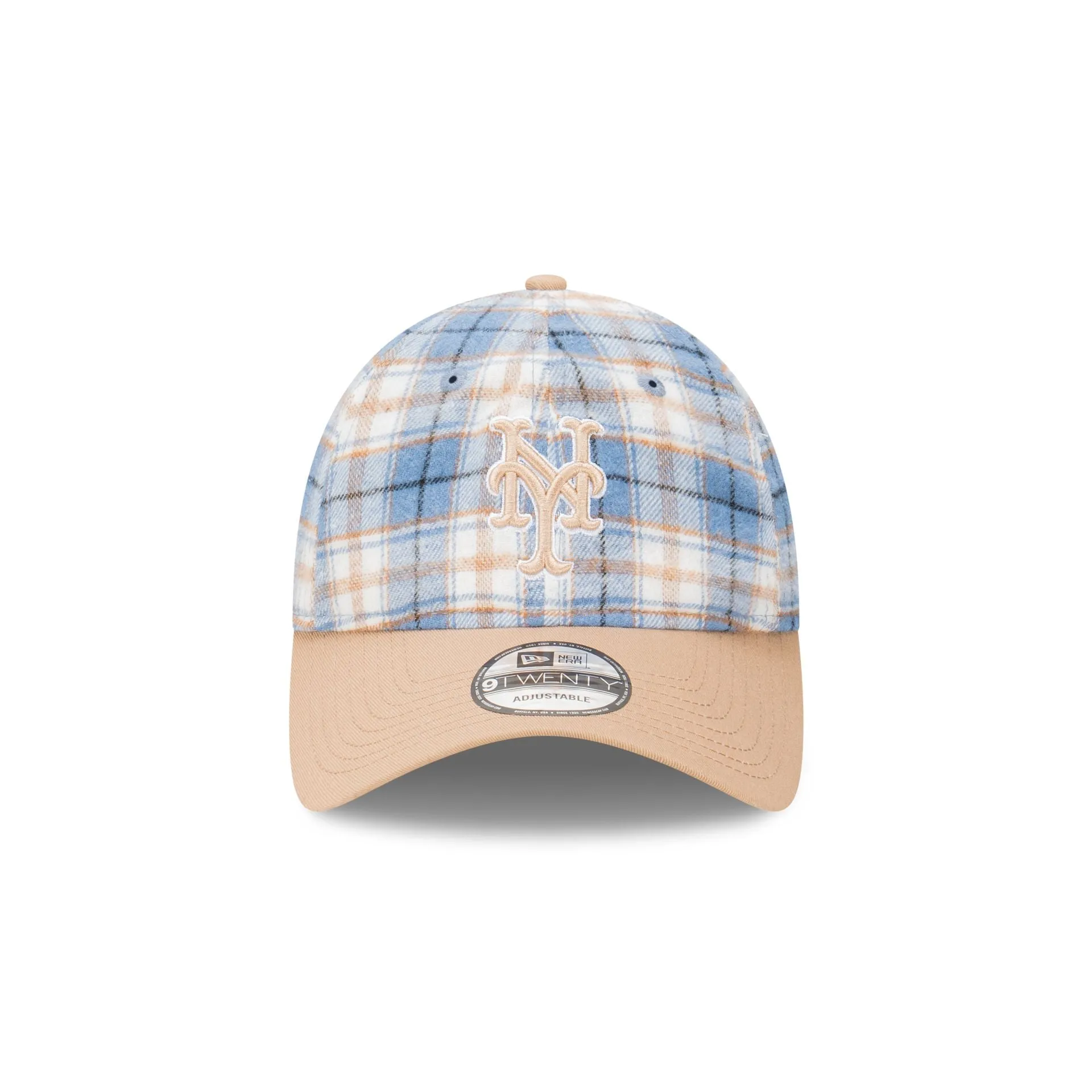 New York Mets Plaid Two-Tone 9TWENTY Cloth Strap