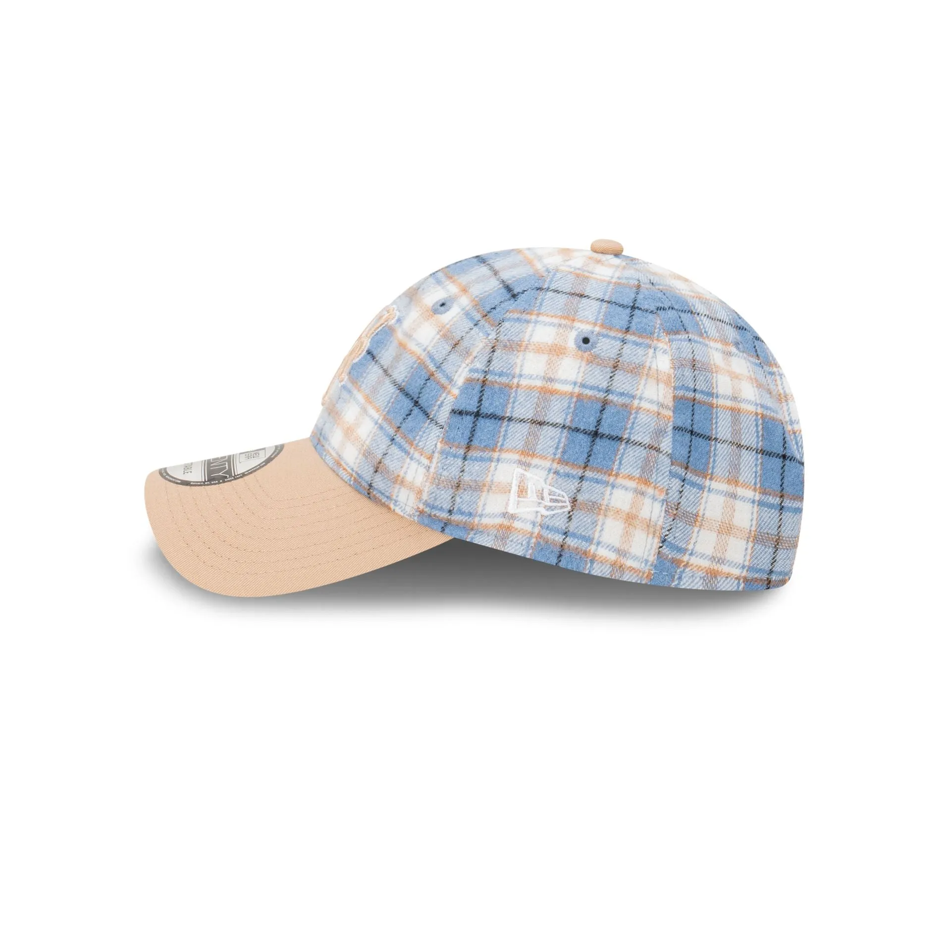 New York Mets Plaid Two-Tone 9TWENTY Cloth Strap