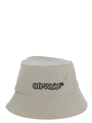 Off White Logo Embroidered Bucket Hat