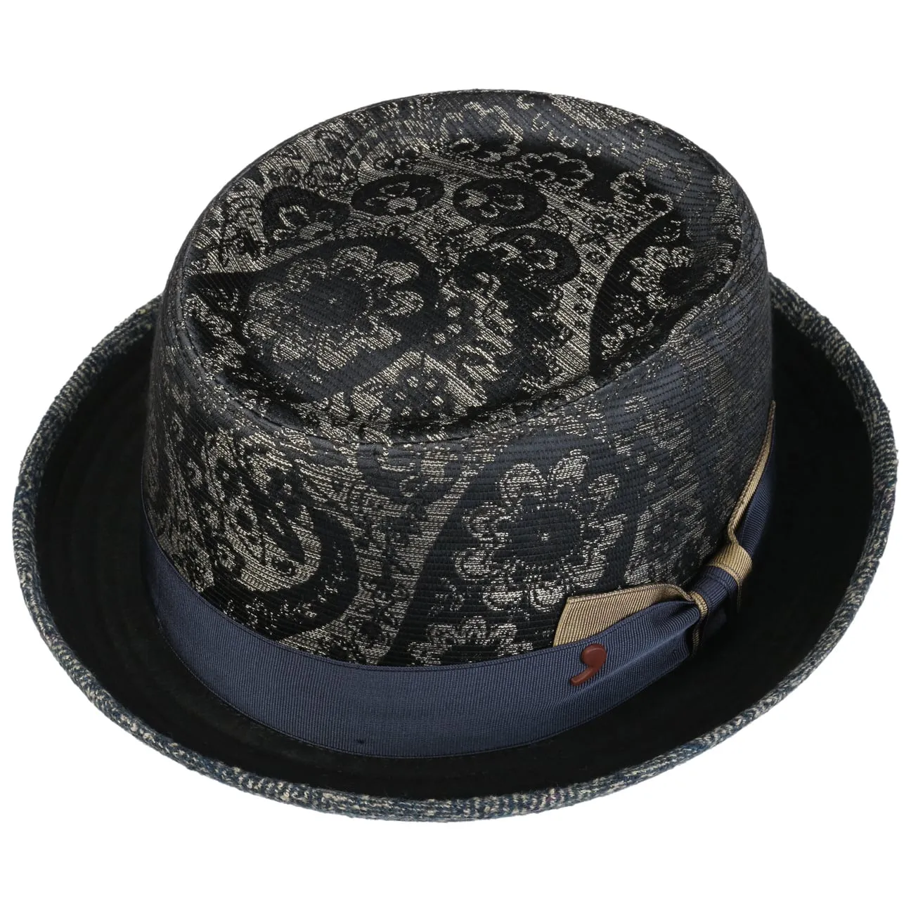 Paisley Pork Pie Cloth Hat by Alfonso D'Este