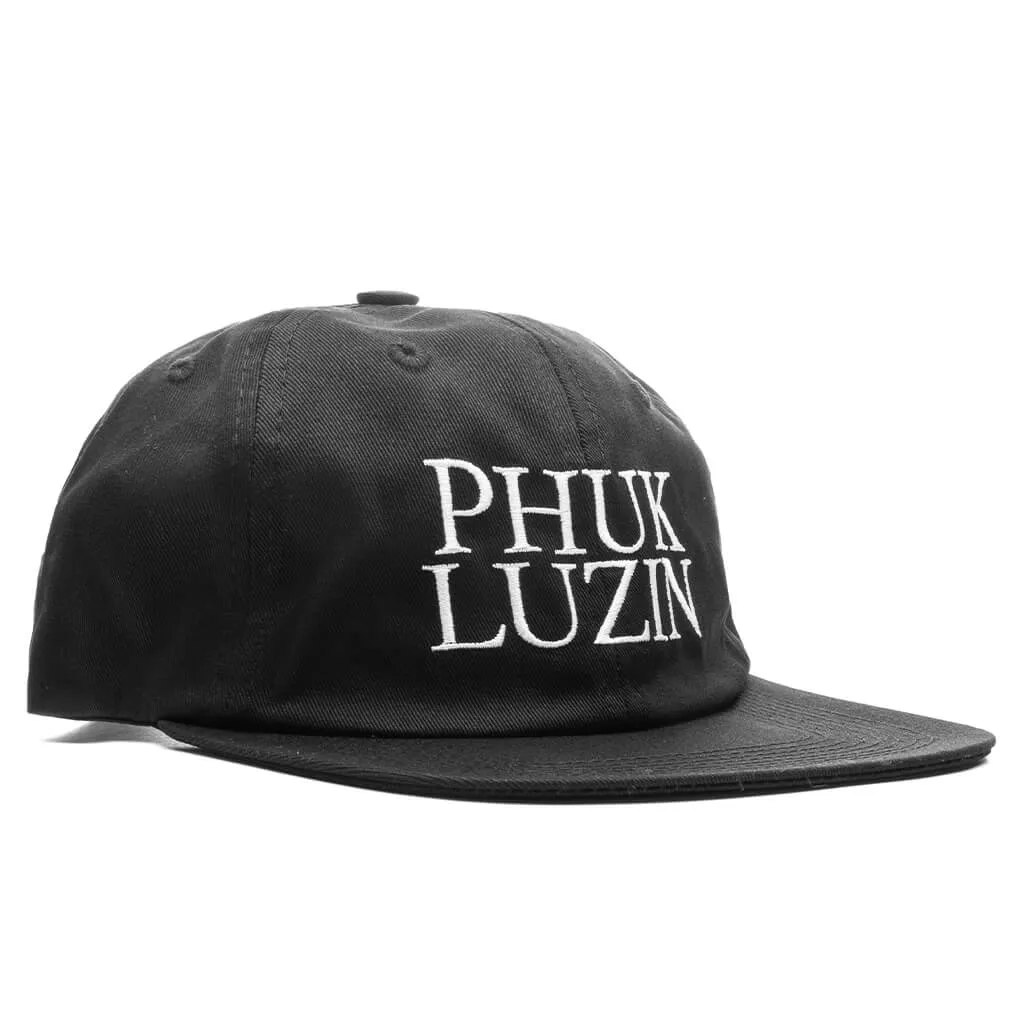 Phuk Luzin 6-Panel Strapback Hat - Black