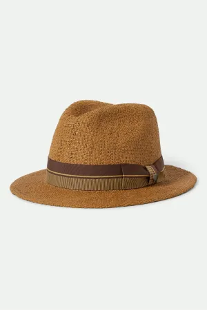 Roma Straw Fedora - Coffee