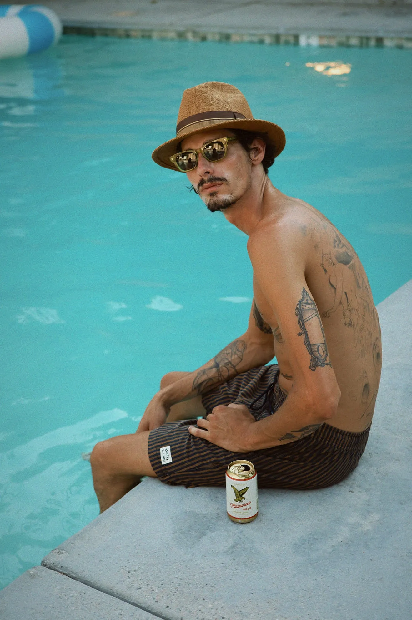 Roma Straw Fedora - Coffee