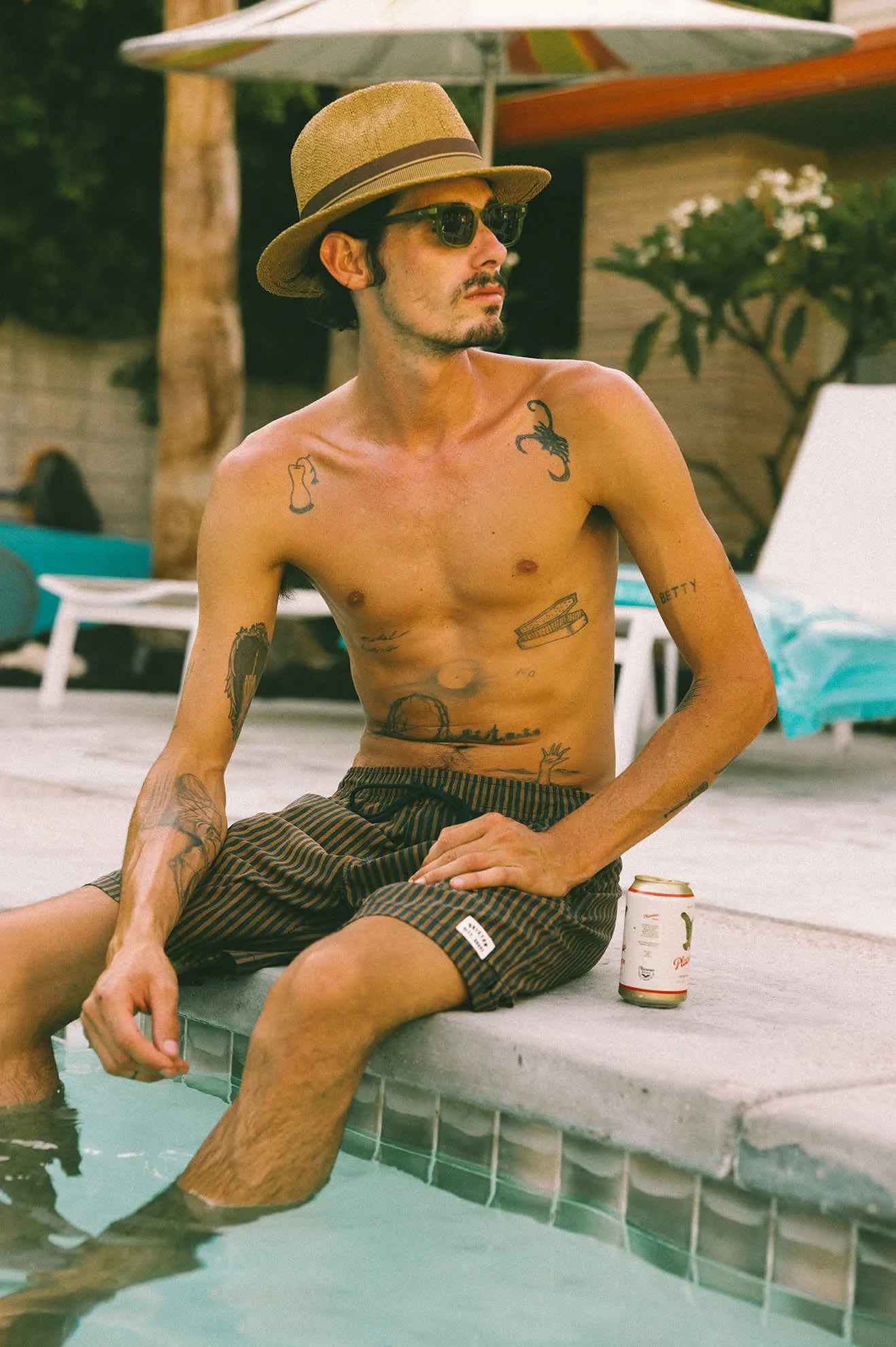 Roma Straw Fedora - Coffee