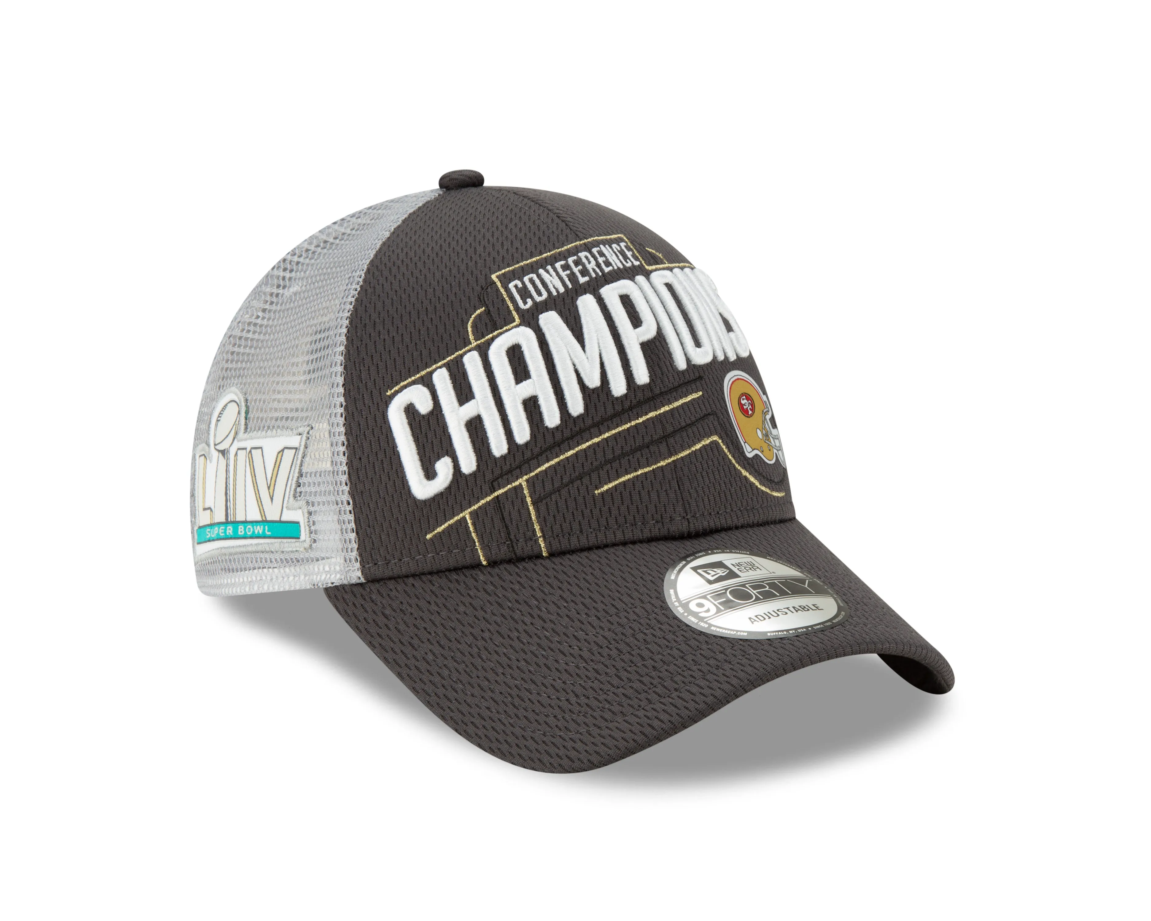 San Francisco 49ers 2019 NFL NFC Conference Champions Locker Room Hat with Super Bowl LIV side patch