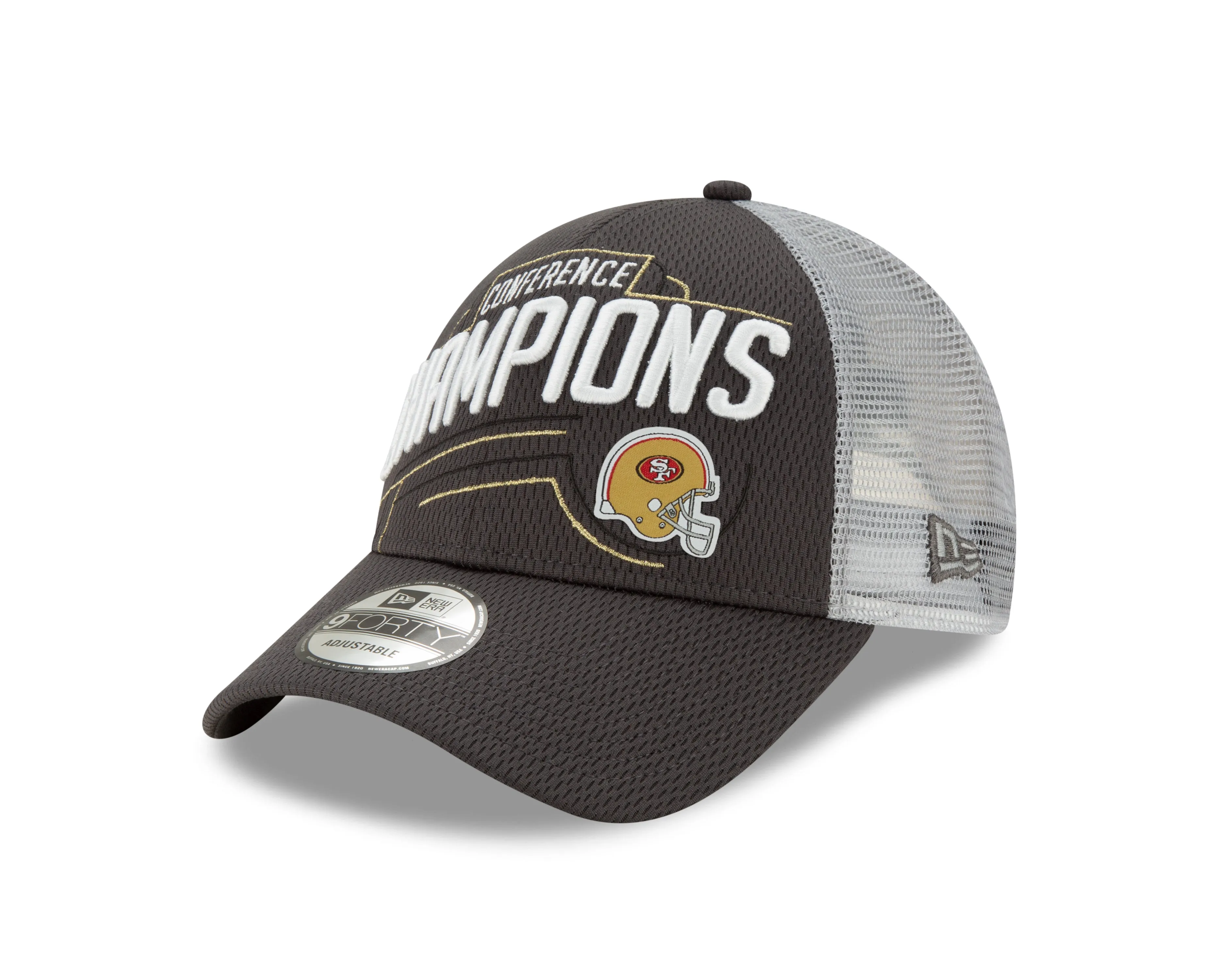 San Francisco 49ers 2019 NFL NFC Conference Champions Locker Room Hat with Super Bowl LIV side patch