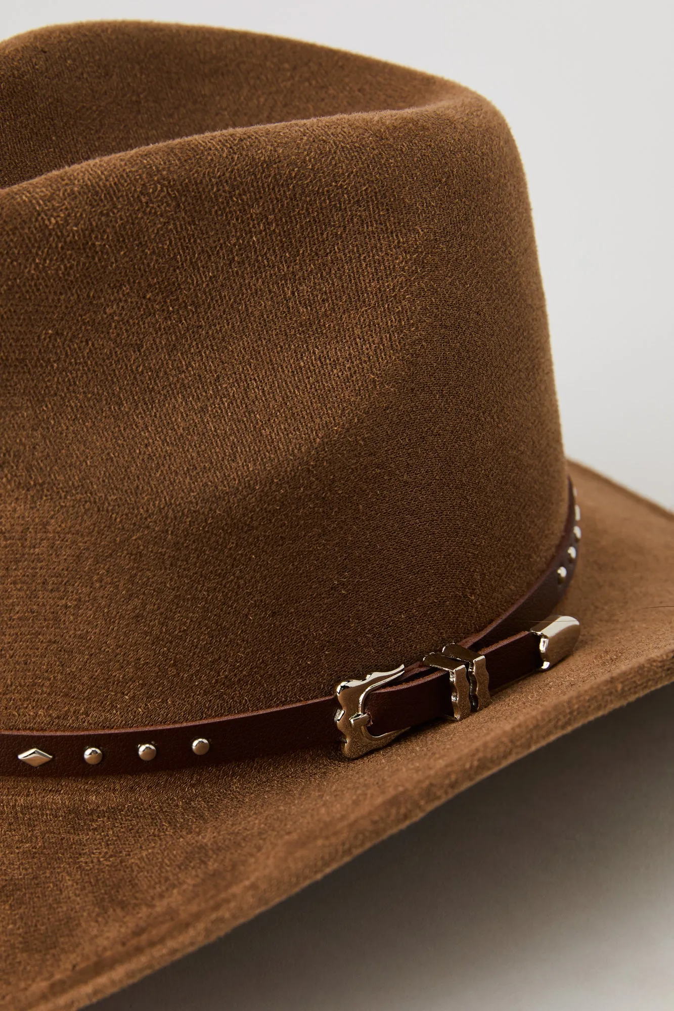 Studded Buckle Cowboy Hat