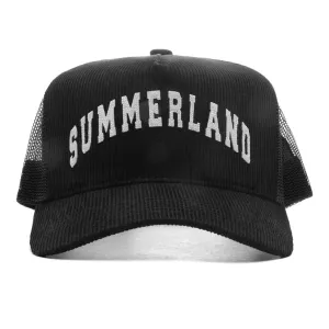 Summerland Corduroy Trucker Hat - Black
