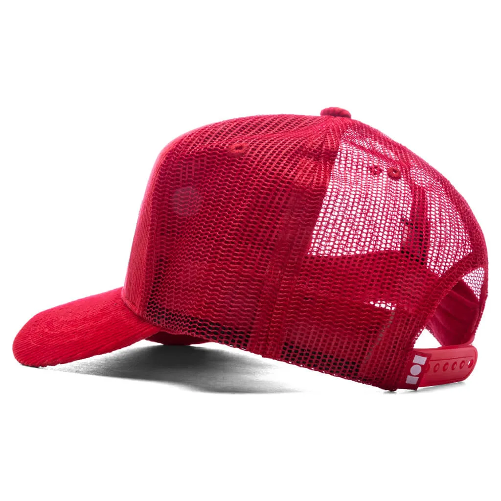 Summerland Corduroy Trucker Hat - Cherry