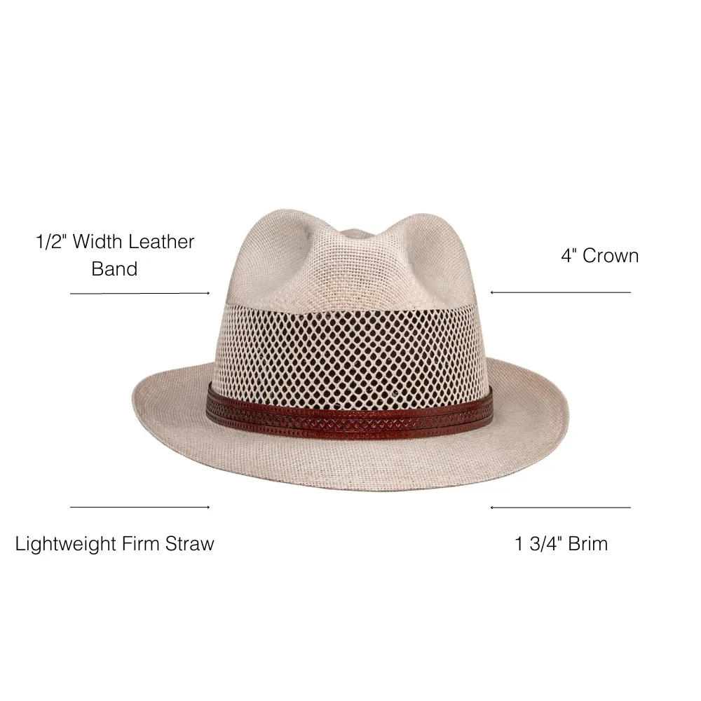 Tuscany | Mens Fedora Straw Trilby Hat