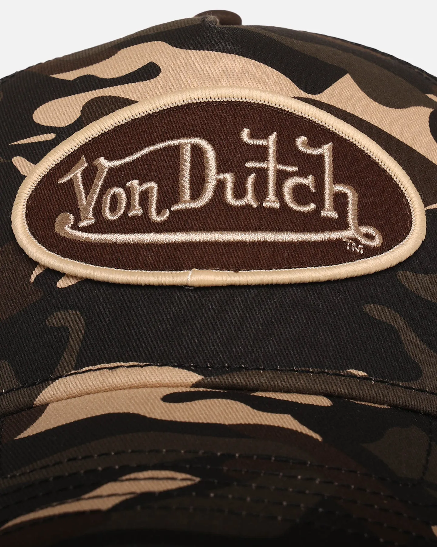 Von Dutch Trucker Snapback Hat Brown Camo