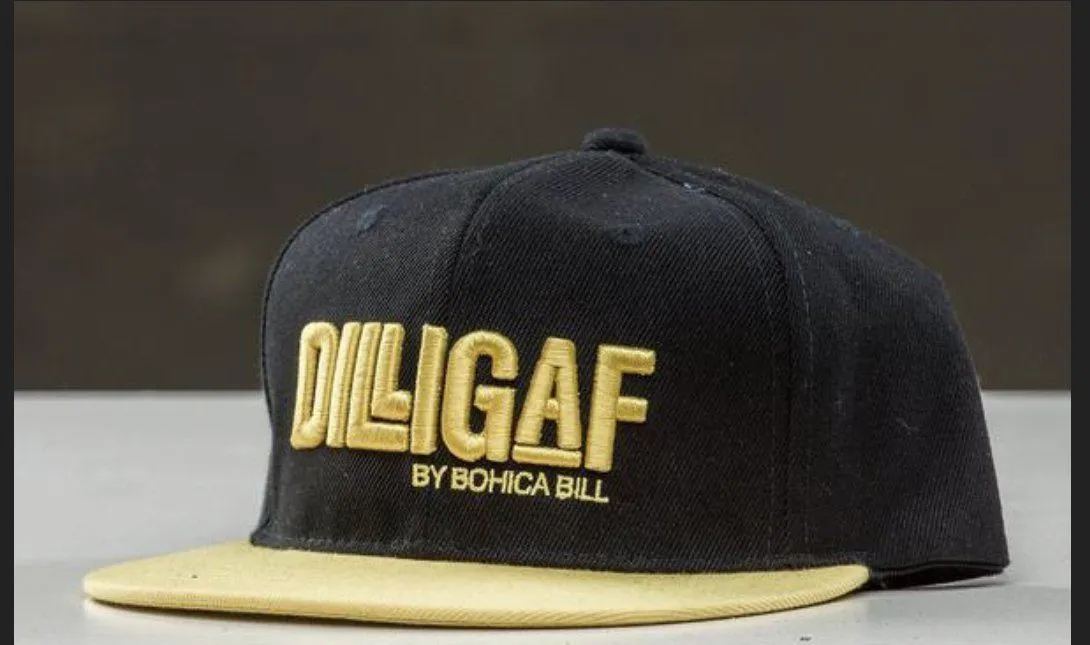 Yellow Dilligaf Flat Brim Snap Back Hat