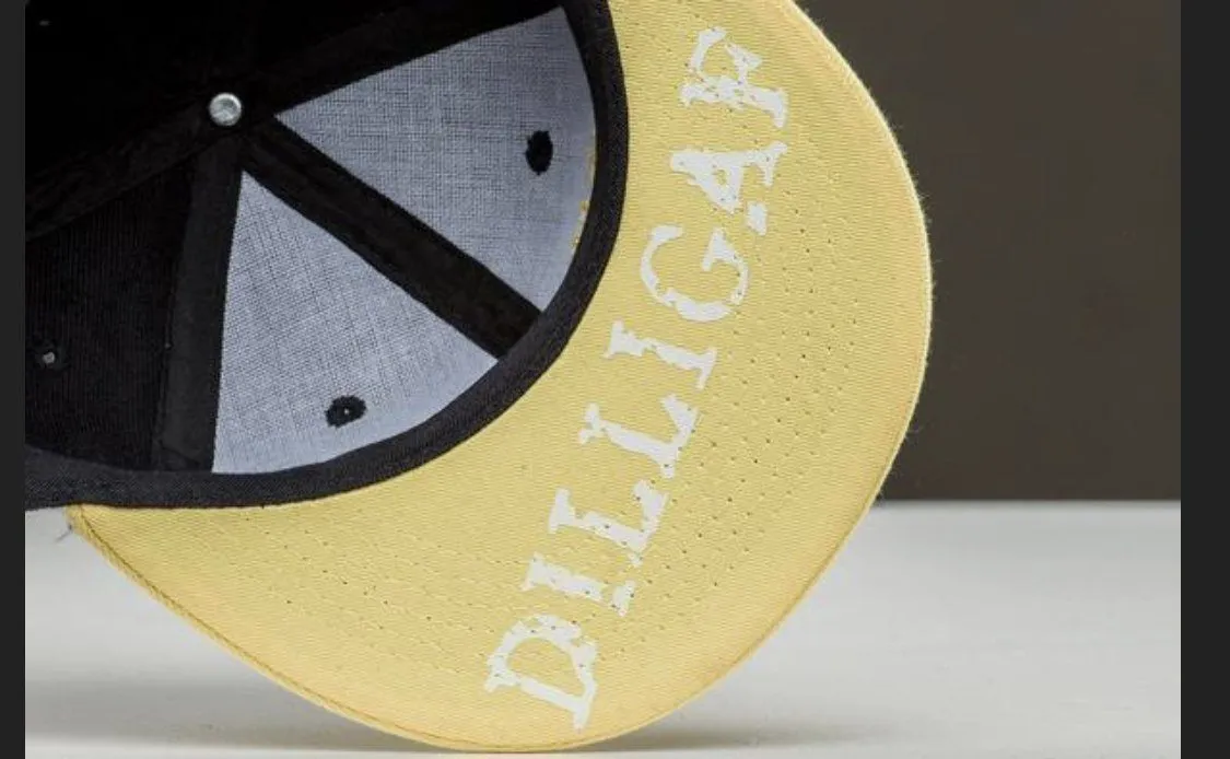 Yellow Dilligaf Flat Brim Snap Back Hat