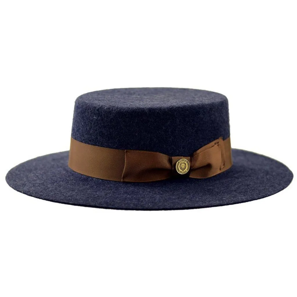 Zayden Firm Flat Top Hat by Bruno Capelo